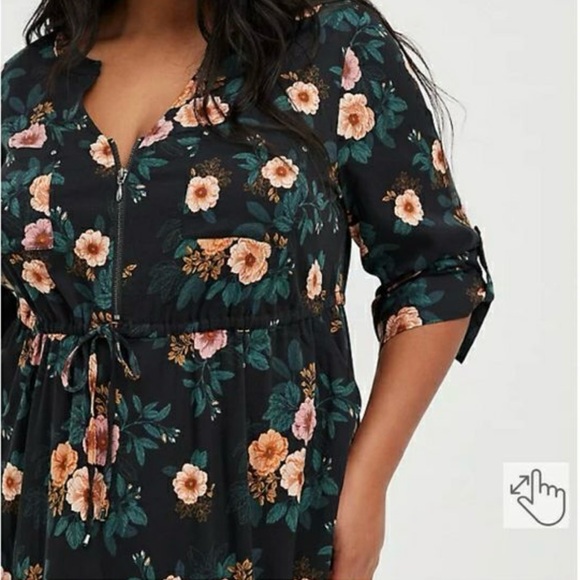 NWT Torrid Zip Front Challis Dress - Picture 7 of 7